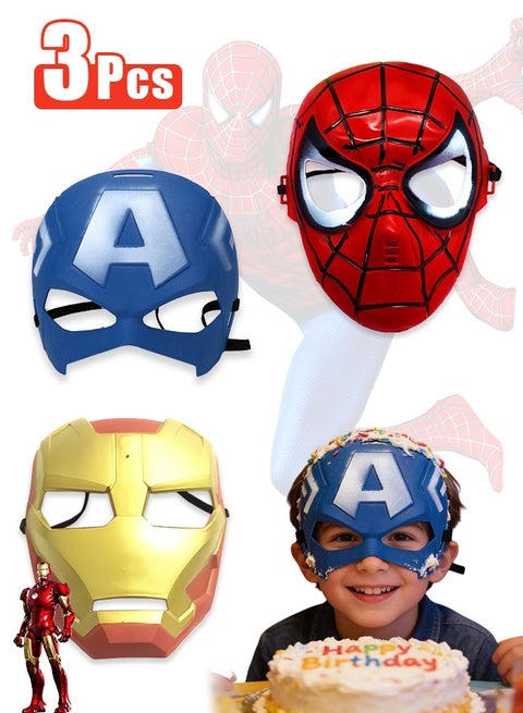 3 pcs Superhero mask for Kids，Super hero Costumes Children's Birthday Parties,Boy Toys Gifts for Halloween Cosplay Parties